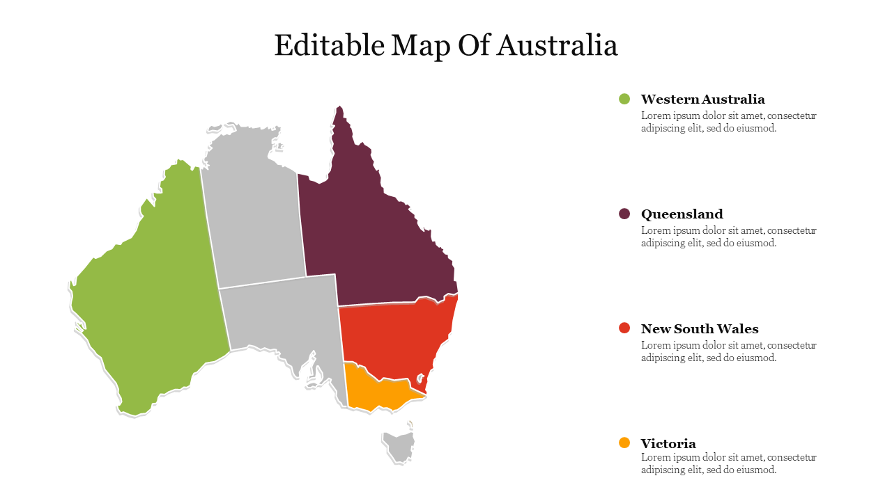 Free Editable Map Of Australia